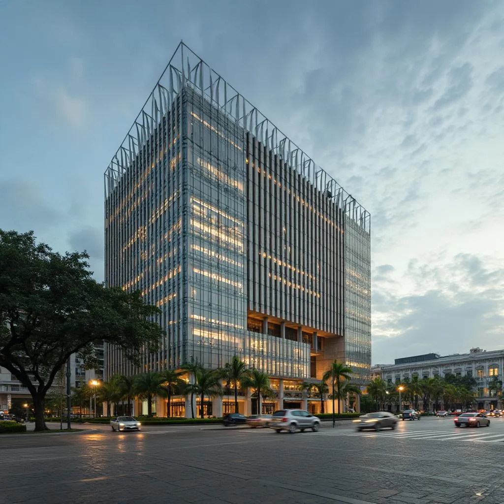 Edificio moderno de la Bolsa de Valores de Colombia