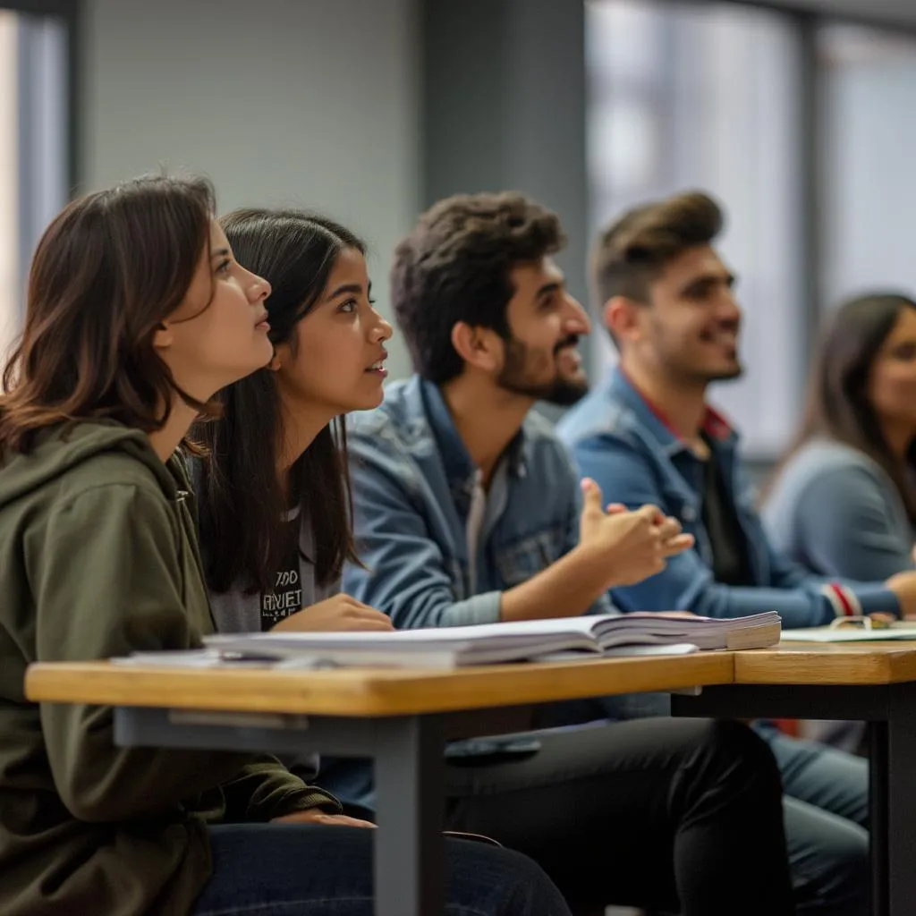 Jóvenes emprendedores colombianos en taller financiero