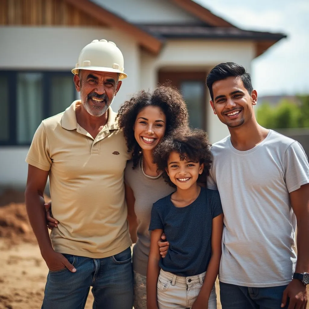 Familia colombiana sonriendo